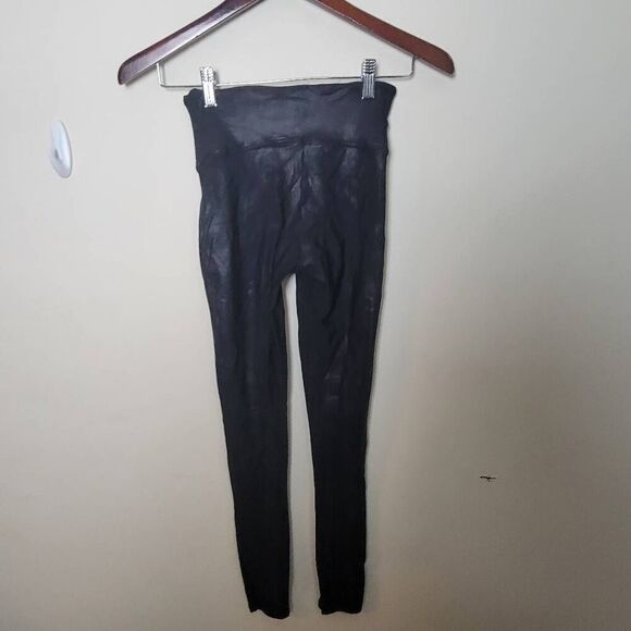 Spanx Faux Leather Leggings Black Small - Picture 2 of 4